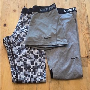 Lot of Nike Pro Tights